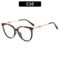 Retro cat eye sunglasses for women, oversized tortoise frame with chic heart metal temples. - Tortoise Frame Red Sides