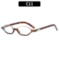Gafas de sol poligonales de moda montura pequeña para hombre y mujer tendencia C11 - C11 Montura Carey Lente Transparente