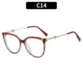 Trendy large frame cat eye sunglasses with retro tortoiseshell and gold heart temples. - Dark Tea Frame Leopard Sides