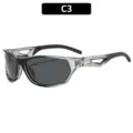 Gafas de sol deportivas de ciclismo outdoor antiviento proteccion UV moda gafas de sol C3 - Montura gris translúcida Lente gris