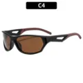 Gafas de sol deportivas para ciclismo al aire libre con montura negra y lentes marrones - Montura Negro Mate Lentes Té