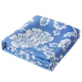 Couverture jeté jacquard bleu épaissie avec motif floral, idéale pour le canapé et la sieste. - Version haut de gamme 800 g / Ipomée