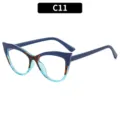Y2K cat eye sunglasses fashion trendy eyewear vintage blue frame women street style - C11 Blue Leopard Patchwork Frame