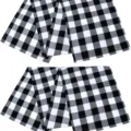 Black and white buffalo plaid table runner modern simple rustic home decor picnic mat fabric - Black and White Plaid Table Runner