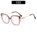 Grosse Katzenauge Farbverlauf Schildpatt Quadratische Brille Vintage Brillenfassungen - Schildpatt Rosa Rahmen