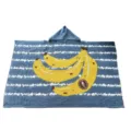Bananen patroon met capuchon deken omslagdoek, zachte flanel fleece voor dagelijks gebruik thuis. - 90*150cm / Jiao-stijl - Blauw-witte strepen