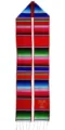 Mexicaanse afstudeerstola kleurrijke serape sjaal met geborduurde tekst voor feest en viering - Klassieke riem - Helderrood