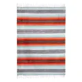 Mexican style woven tassel blanket colorful geometric striped beach picnic throw home decor - Mint Orange