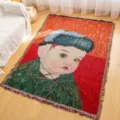 Υφαντή κουβέρτα τέχνης σε στυλ Matisse, πολυλειτουργική διακοσμητική ταπετσαρία καναπέ. - Βαν Γκογκ σε μικρή ηλικία / 130*160CM