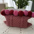 Handmade crochet rose tissue box cover acrylic yarn floral tissue pouch home decor - [Upgraded] Rose/Red Rose & Raspberry Pink Tissue Pouch