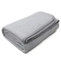 Grey woven jacquard fleece blanket, cozy warm winter bedding variant for daily use. - Classic Grey / 130x160cm