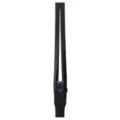 Detailed view of the dark grey ribbed knit phone bag, long strap minimalist accessory design. - Black [Long Style 80cm]