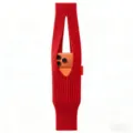 Long knitted phone bag red crossbody knitted pouch chic mobile phone accessory style - Red [Short Style 40cm]