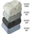 Knitted blanket variant featuring heathered colors like oatmeal, gray, black and navy. - 127*152cm / Gray