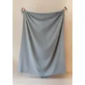 Cozy merino wool throw blanket with fringe solid color warm soft couch bed blanket grey - 70x200cm / Wool Light Grey