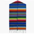 Écharpe de remise des diplômes mexicaine colorée à rayures, parfaite pour toutes les célébrations. - Ceinture classique - Bleu roi