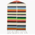 Étole de remise de diplôme mexicaine colorée écharpe rayée traditionnelle avec franges - Ceinture classique - Beige