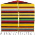 Etole de graduation mexicaine écharpe à rayures colorées style traditionnel serape vêtements - Ceinture classique - Jaune