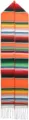 Stole de remise des diplomes serape mexicain colore echarpe traditionnelle rayee variante - Ceinture style classique - Orange