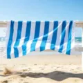 Telo mare turco a righe blu e bianche con frange, asciugamano da bagno in cotone per estate. - Blu Oro / 70*140 + Nappe 10*2 [300 g]