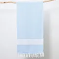 Turkish beach towel woven jacquard blanket diamond pattern fringe blue 80x160cm - 100x180cm / Turkish Rhombus - Light Blue