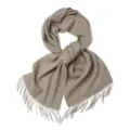 Écharpe d'hiver en laine unie couleur chameau avec franges, douce et chaude pour femmes. - 100 % pure laine - Série violette