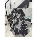 Woven jacquard horse pattern blanket cozy sofa throw premium home textile warm cover - Grey and Black Horse