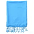 Solid bright blue beach towel with tassel fringe, perfect for summer vacation and daily use. - 90*180cm / Blue