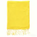 Yellow Turkish Beach Towel Woven Quick-Drying Bath Towel with Fringe Tassels Summer - Yellow