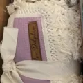Baby gauze blanket with tassel fringe newborn swaddle wrap purple infant receiving blanket sku - Light Purple