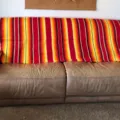 Colorful Mexican Blanket Woven Stripe Boho Throw Blanket for Sofa Beach Picnic Mat - 35*210 200g / Red And Yellow