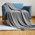 Nordic Solid Color Knitted Tassel Blanket Sofa Bed Throw Blanket Fash Cashmere Blanket - Smoke