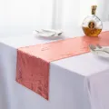 Rose gold sequin table runner for wedding party dining table decoration, glittering fabric. - 30*180cm / Watermelon red