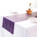 Runner da tavola con paillettes viola, tessuto brillante per decorare la sala da pranzo. - 30*180cm / Viola