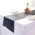 Corsia per tavolo in paillettes blu scuro decorazione lucida per feste e casa - 30*180cm / Blu Marino