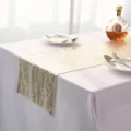 Centro Tavola con Paillettes Oro Tovaglia Scintillante per Festa di Matrimonio Decor - 30*180cm / Oro chiaro