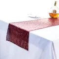 Corsia da tavola in paillettes rosso vino, decorazione brillante per feste e matrimoni. - 30*180cm / Borgogna