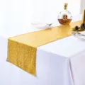 Variante runner da tavola con paillettes oro, tessuto scintillante luminoso per decorazione feste. - 30*180cm / Oro