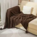 Brown knitted tassel throw blanket for sofa cozy living room home decor warm blanket - 120*150CM / Brown