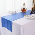 Runner da Tavola con Paillettes Blu Lucido Decorazione per Festa Matrimonio Deco - 30*180cm / Blu lago