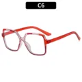 Lunettes anti lumière bleue style européen, design color block et monture chic tendance. - Monture Rouge Transparent Rose