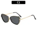 Gafas De Sol Cuadradas Ojo De Gato Moda Tendencia Streetwear Gafas De Sol Variante C1 - Montura Negra Lente Gris