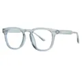 Transparent blue optical glasses frame, stylish anti-blue light clear flat lens for daily wear. - C6-Transparent Gray