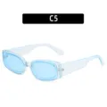 Occhiali da sole quadrati azzurri alla moda per uomo e donna, accessorio chic ed elegante. - Montatura Blu Trasparente Lente Blu