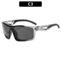 Outdoor sports sunglasses for men and women, windproof UV protection cycling mountaineering glasses. - C3-Gradient Black Frame Grey Lens