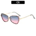 Gafas de sol cat-eye de metal con lentes degradadas moda streetwear chic y cool - Carey Rosa Lentes Gris Rosa