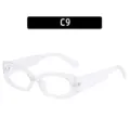 Occhiali quadrati moda montatura trasparente accessorio stile modello variante C9. - Montatura Trasparente Lenti Trasparenti