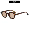 Vintage Polygon Schildpatt Sonnenbrille Variante C7, stilvoller UV-Schutz für Damen. - Schildpatt Rahmen Champagnerfarbene Gläser