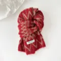 Gemütlicher Fair Isle Strickschal für Damen im Winter dicker warmer roter camel Muster Schal neu - Retro Kupfer