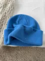 Einfarbige Strickmütze für warme Wintertage, weiche und bequeme lässige Beanie Mütze. - M (56-58cm) / Himmelblau